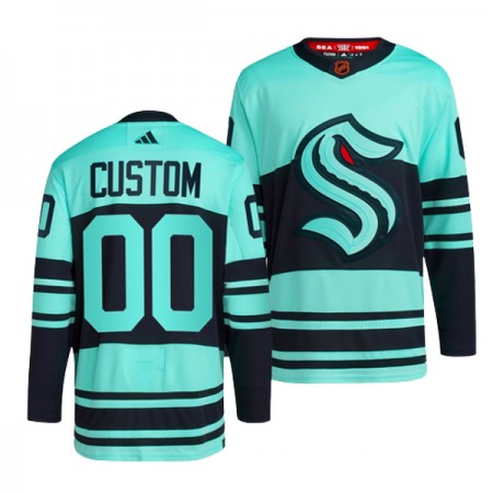 Seattle Kraken Dresy Personalizované Adidas 2022-23 Ledová modř Reverse Retro 2.0 Authentic - Pánské